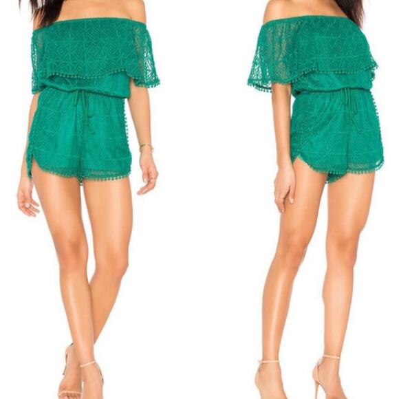 JACK by BB Dakota Laredo Romper Pepper Green Sz S - Picture 1 of 13